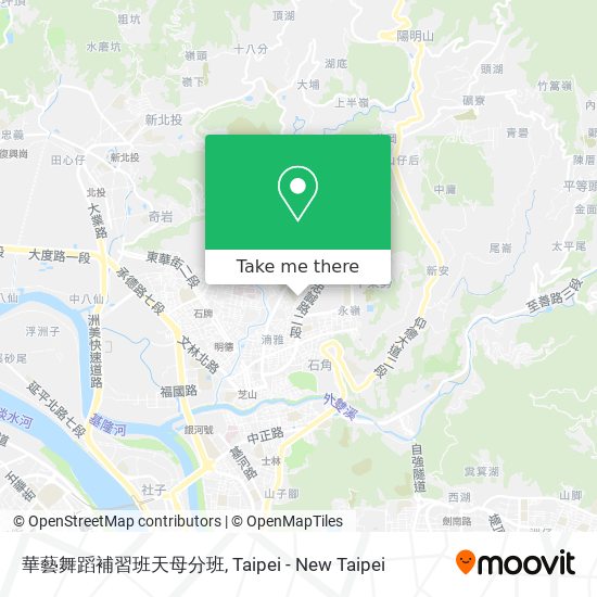 華藝舞蹈補習班天母分班地圖