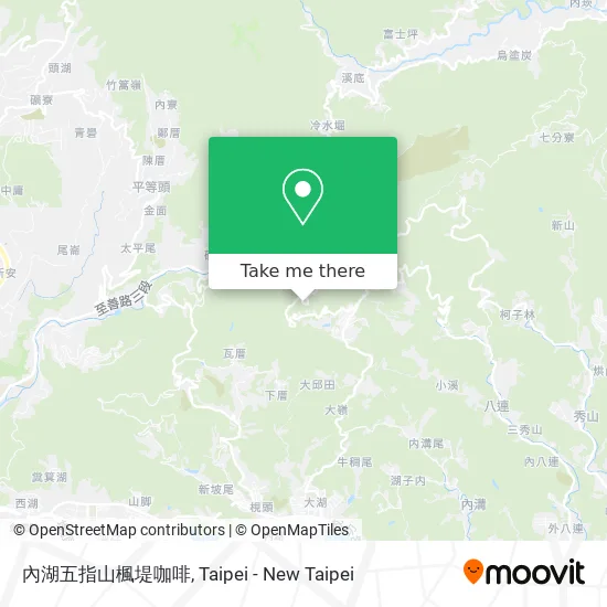 內湖五指山楓堤咖啡地圖
