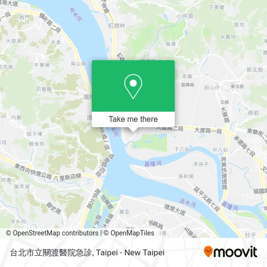台北市立關渡醫院急診地圖