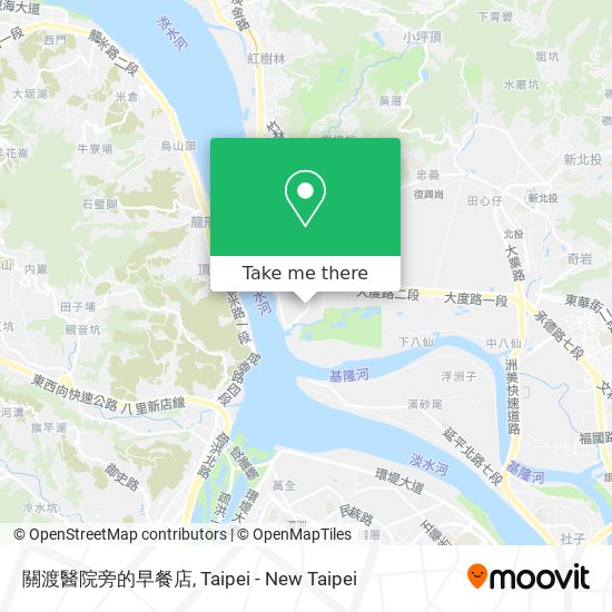 關渡醫院旁的早餐店 map