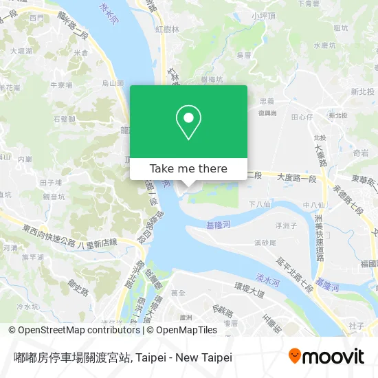 嘟嘟房停車場關渡宮站 map