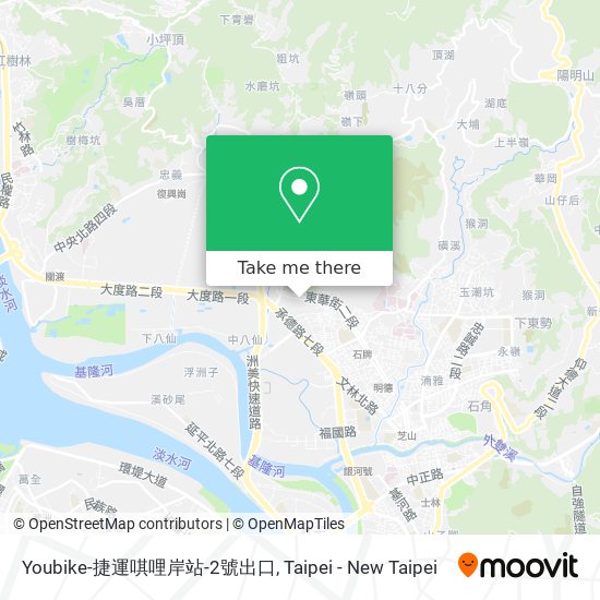 Youbike-捷運唭哩岸站-2號出口 map