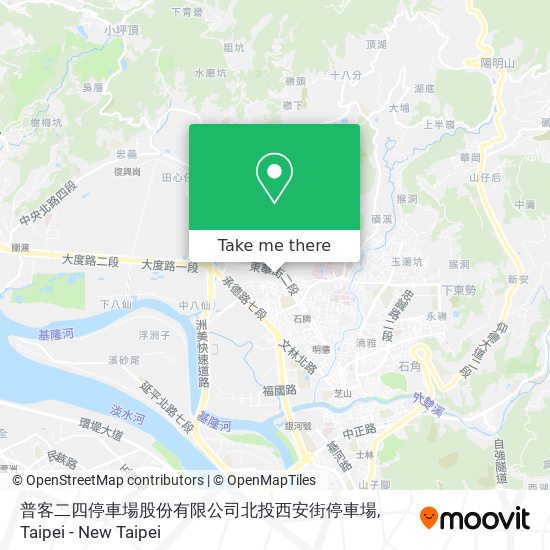 普客二四停車場股份有限公司北投西安街停車場 map