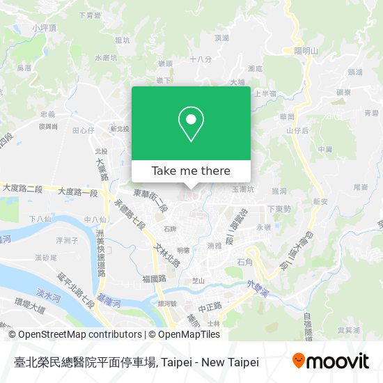 臺北榮民總醫院平面停車場 map