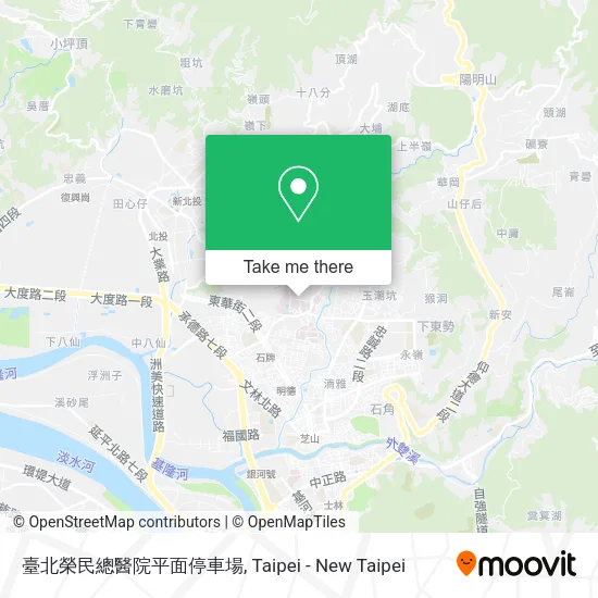 臺北榮民總醫院平面停車場地圖