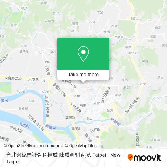 台北榮總門診骨科權威-陳威明副教授地圖