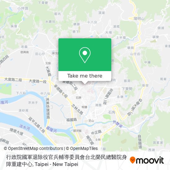 行政院國軍退除役官兵輔導委員會台北榮民總醫院身障重建中心 map