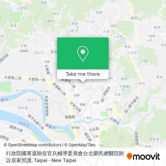 行政院國軍退除役官兵輔導委員會台北榮民總醫院附設居家照護 map