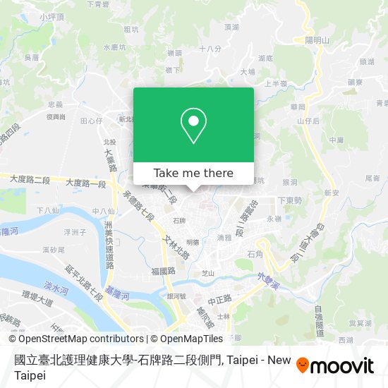 國立臺北護理健康大學-石牌路二段側門 map