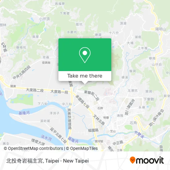 北投奇岩福主宮 map