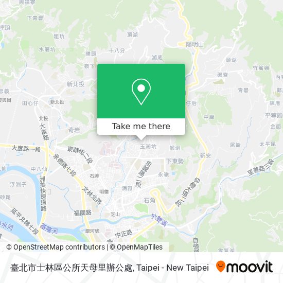 臺北市士林區公所天母里辦公處地圖