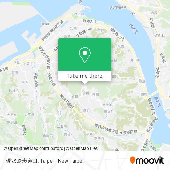 硬汉岭步道口 map