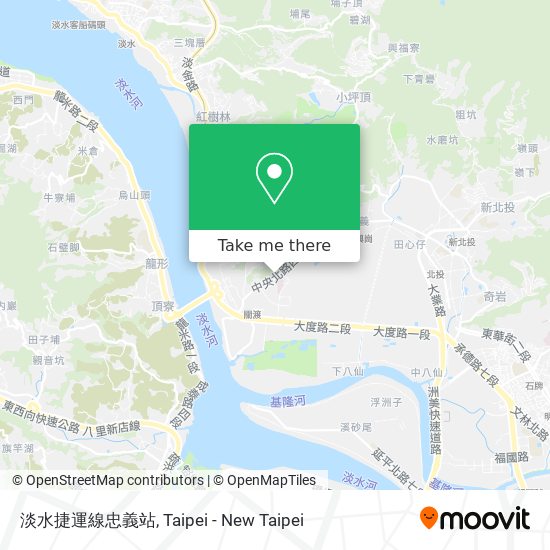 淡水捷運線忠義站 map