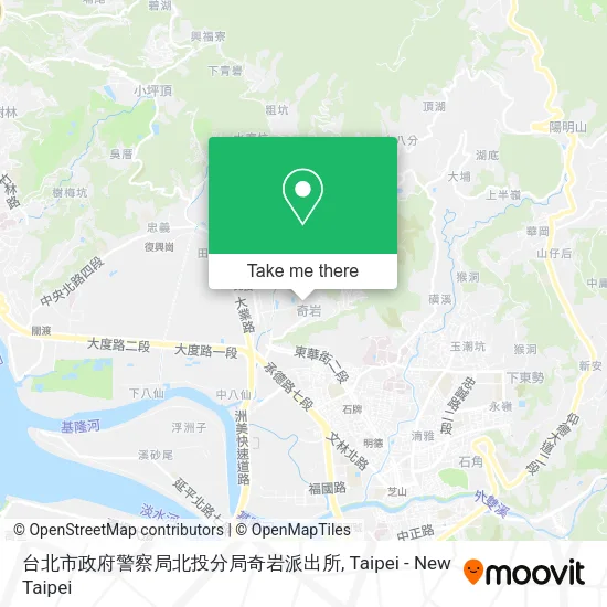 台北市政府警察局北投分局奇岩派出所地圖