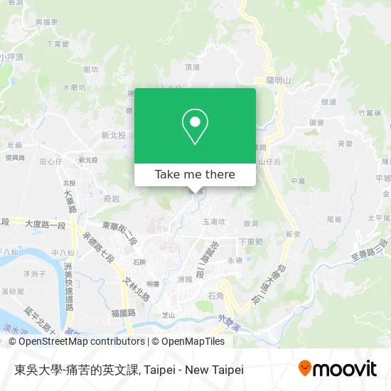 東吳大學-痛苦的英文課地圖