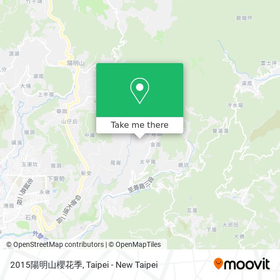 2015陽明山櫻花季 map