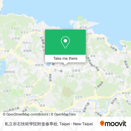 私立崇右技術學院附進修專校地圖
