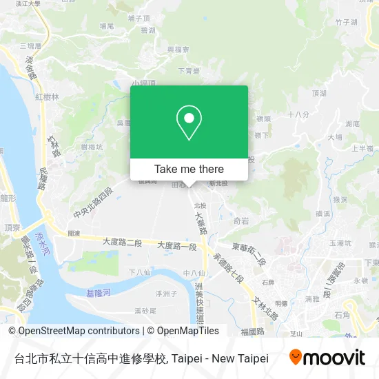 台北市私立十信高中進修學校地圖