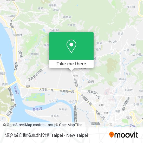 源合城自助洗車北投場 map