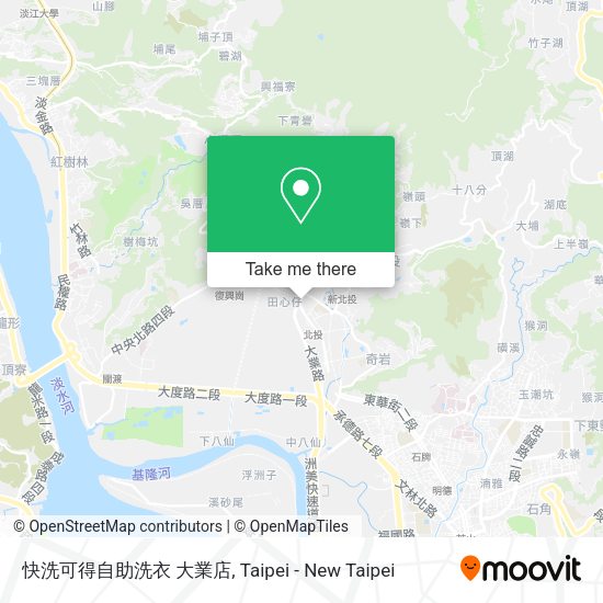 快洗可得自助洗衣 大業店地圖