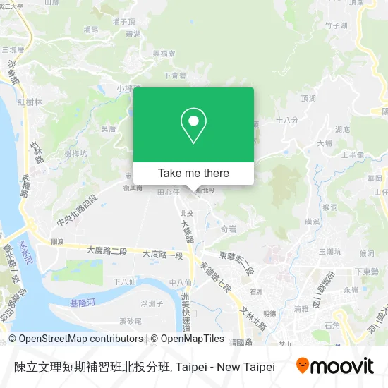 陳立文理短期補習班北投分班地圖
