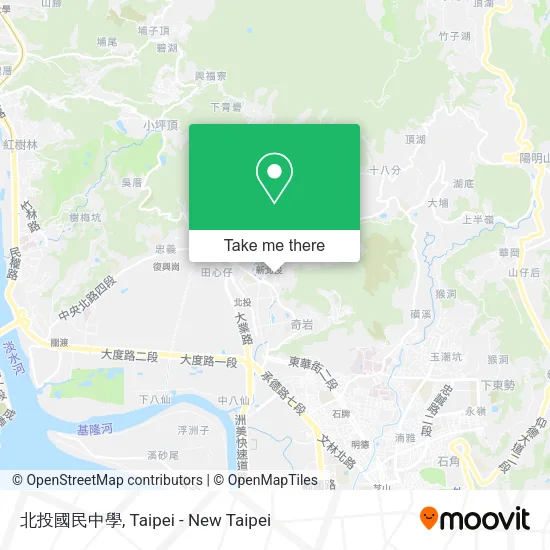 北投國民中學地圖