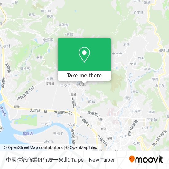 中國信託商業銀行統一泉北 map