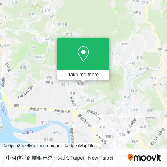 中國信託商業銀行統一泉北地圖
