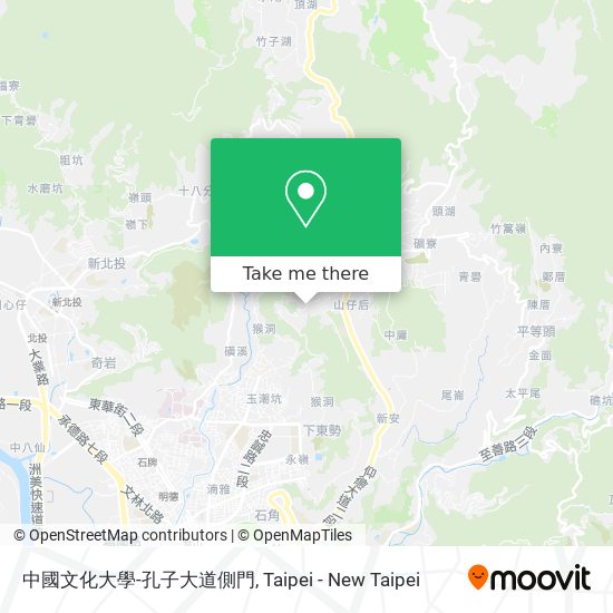 中國文化大學-孔子大道側門地圖