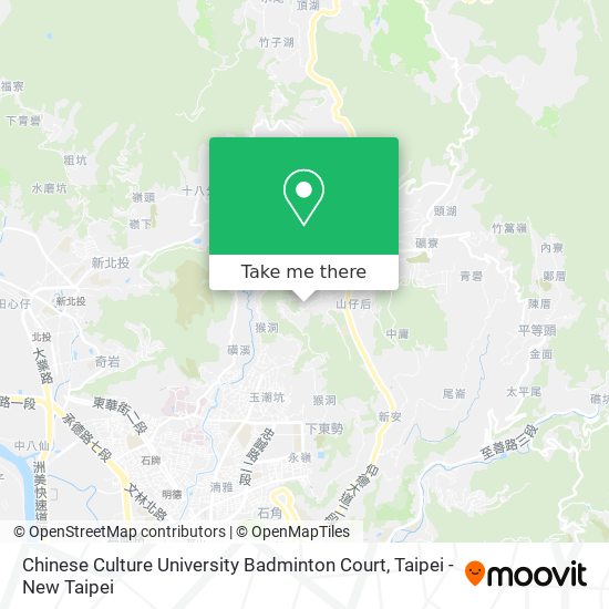 Chinese Culture University Badminton Court map