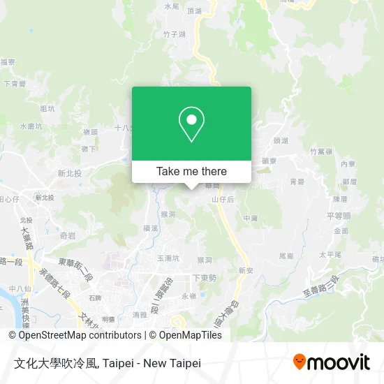 文化大學吹冷風地圖