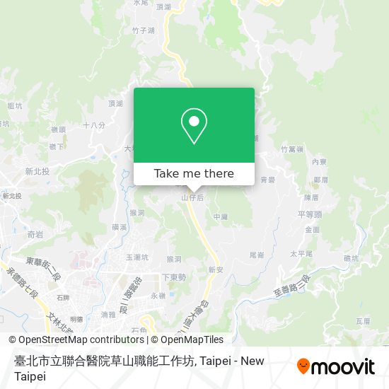 臺北市立聯合醫院草山職能工作坊 map