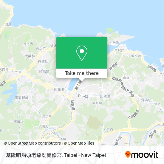 基隆哨船頭老爺廟覺修宮 map