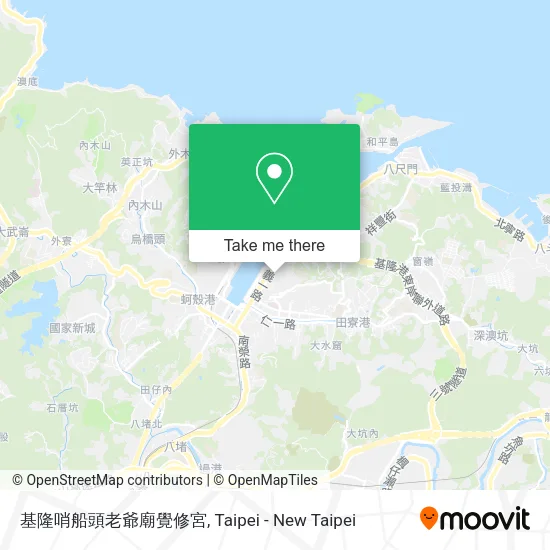 基隆哨船頭老爺廟覺修宮地圖