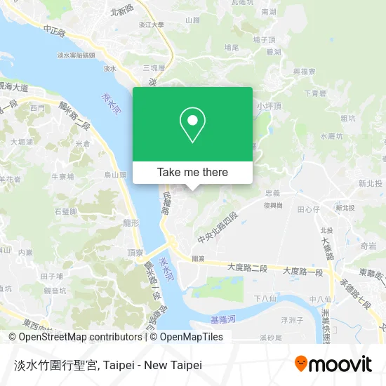 淡水竹圍行聖宮 map