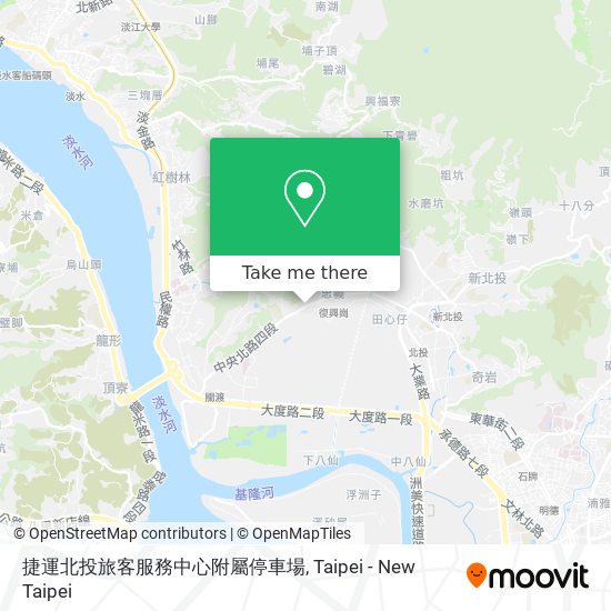 捷運北投旅客服務中心附屬停車場 map