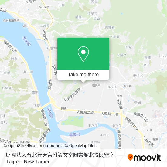 財團法人台北行天宮附設玄空圖書館北投閱覽室地圖