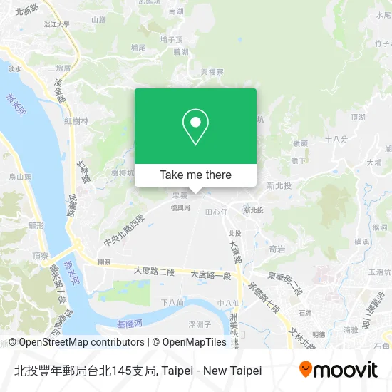 北投豐年郵局台北145支局地圖