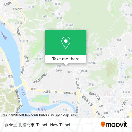 雨傘王-北投門市地圖