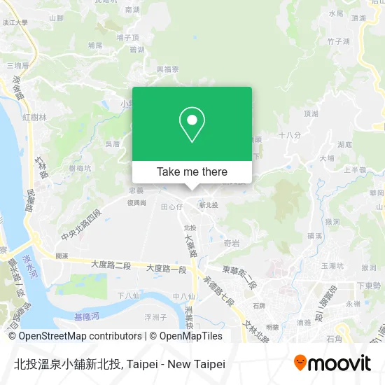 北投溫泉小舖新北投地圖
