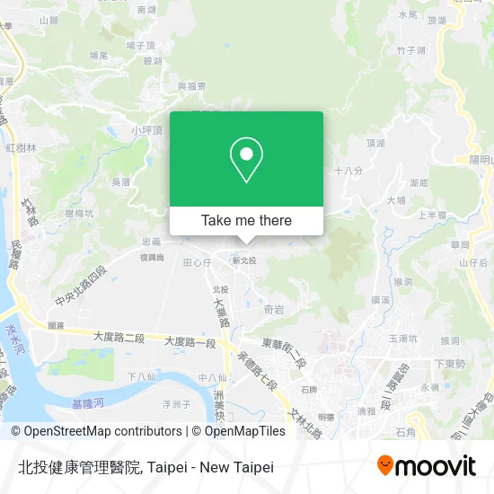 北投健康管理醫院地圖