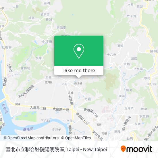 臺北市立聯合醫院陽明院區 map