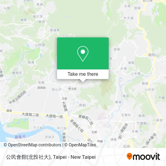 公民會館(北投社大)地圖