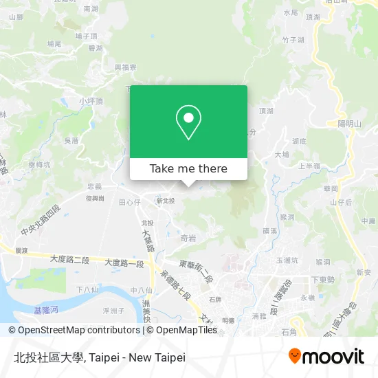北投社區大學 map