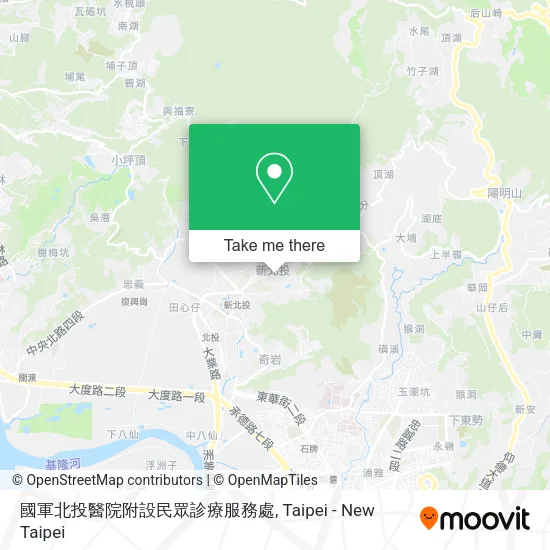 國軍北投醫院附設民眾診療服務處地圖