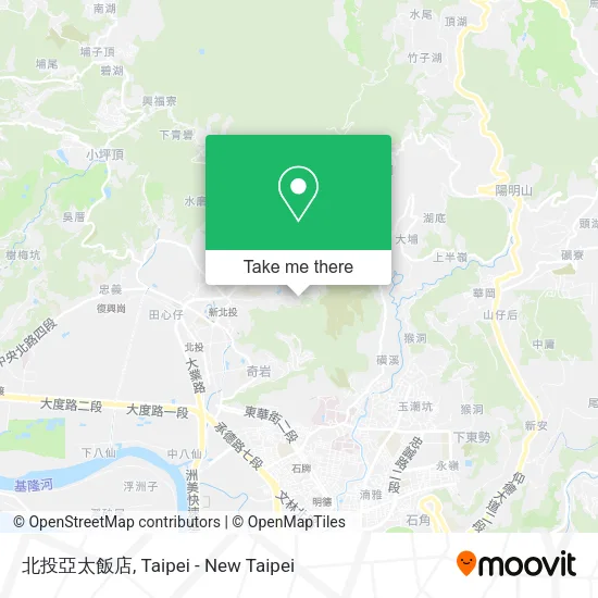 北投亞太飯店地圖