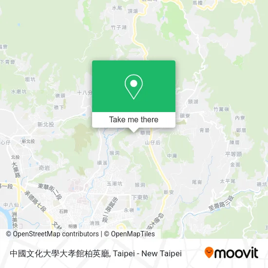 中國文化大學大孝館柏英廳地圖