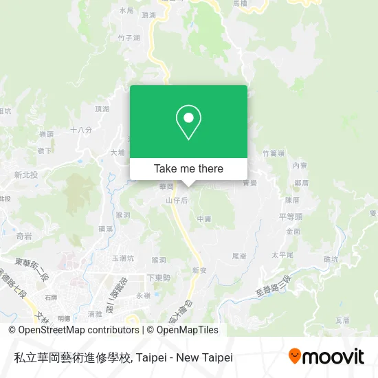 私立華岡藝術進修學校地圖