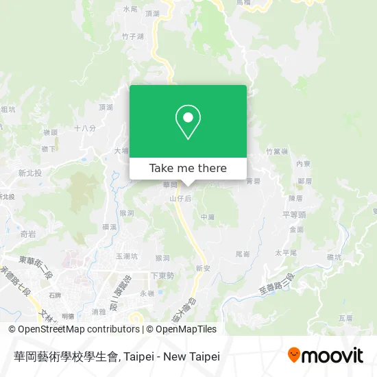 華岡藝術學校學生會 map