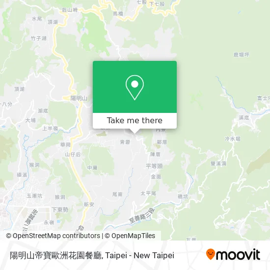 陽明山帝寶歐洲花園餐廳 map